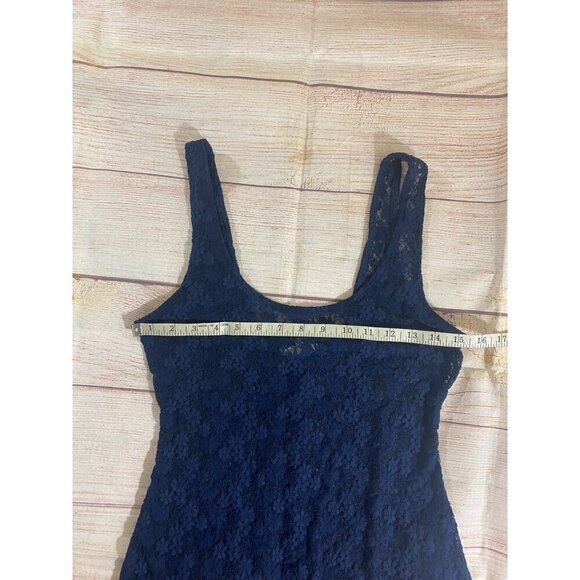 En Creme Women's Blue Sheer Lace Unlined Bohemian Maxi Dress - Medium - Picture 6 of 11